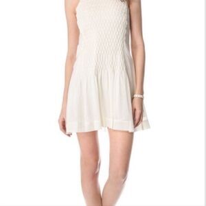Rag & Bone Ivette Cream Racerback Mini Dress